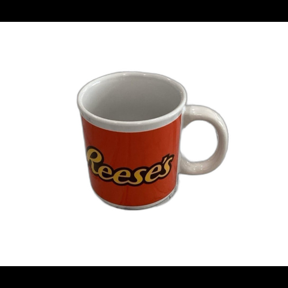 Galerie Other - Galerie Ceramic Mug Color White Orange Reese’s Graphic Dishwasher Microwave Safe